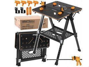 Складний робочий стіл, затискний верстак Kraft&Dele KD11871, МДФ, для майстерні та будівництва 454 кг NODA-P000382 фото