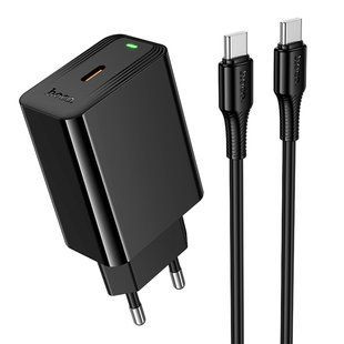 Мережевий Зарядний Пристрій Hoco CS93A 1USB-C PD/QC 20W+Type-C to Type-C NODA-M001589 фото