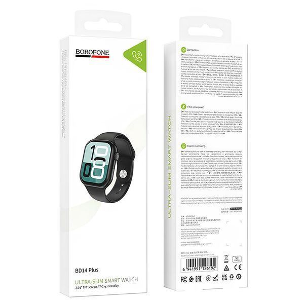 Смарт-годинник Borofone BD14 Plus Smart Sports Watch Call Version чорний NODA-IT NODA-IT001047 фото