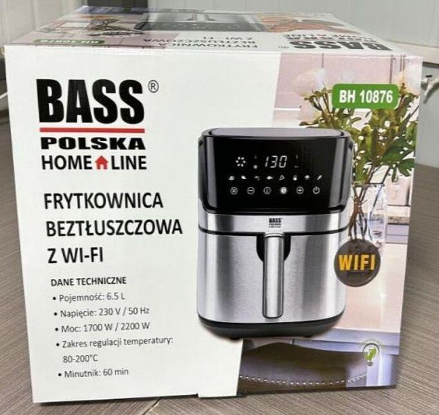 Розумна аерофритюрниця-мультипіч Bass Polska 6,5 л Wi-Fi сенсорне керування NODA-P NODA-P000065 фото