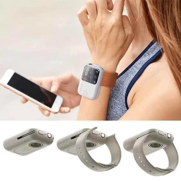 Повербанк Charging Soft Case для Apple Watch 49 мм 1200 mAh Moon White NODA-IT NODA-IT000575 фото