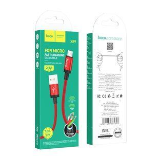 Кабель USB Hoco X89 Wind Micro 2.4A М'ята упаковка NODA-M001466 фото