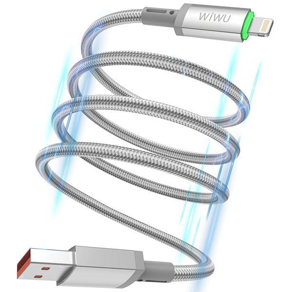 Кабель WIWU C081 Maglink USB-A to Lightning 12W 1 м сірий NODA-IT NODA-IT001576 фото