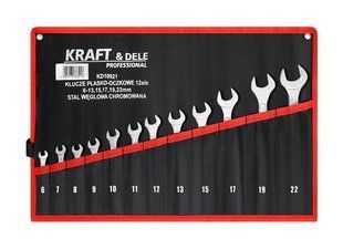 Набір комбінованих ключів Kraft&Dele KD10921, 12 предметів (6&ndash;22 мм) NODA-P000483 фото