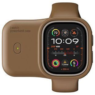 Повербанк Charging Soft Case для Apple Watch 44/45 мм 1200 mAh коричневий NODA-IT NODA-IT000579 фото