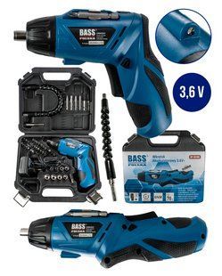 Акумуляторна електрична викрутка з набором біт Bass Polska 5318 NODA-P000088 фото