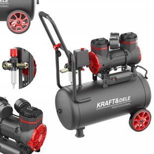Компресор Kraft&Dele KD1390 повітряний безолійний 24 л до 8 бар NODA-P000367 фото