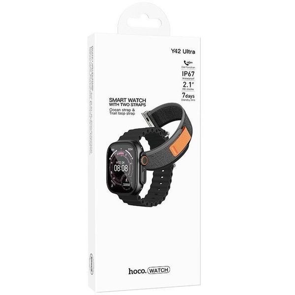 Смарт-годинник Hoco Y42 Ultra Smart Sports Watch Call Version чорний NODA-IT NODA-IT001450 фото